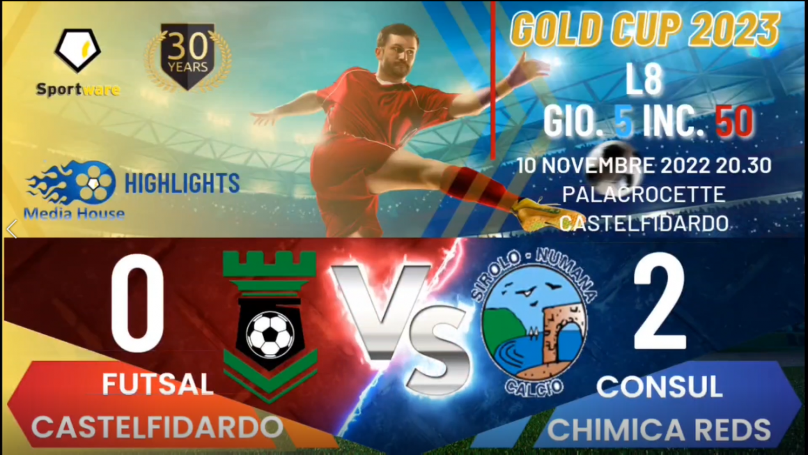 Consulchimica Reds, vittoria ed aggancio alla Futsal Castelfidardo