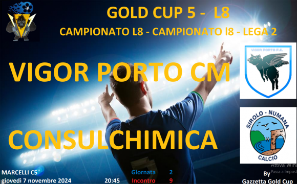 Gold Cup 5 Lega 2: Consolchimica Reds, seconda giornata e seconda vittoria