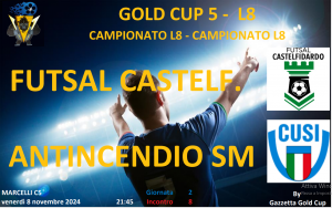 <strong>Gold Cup 5 Lega 1: Il Futsal Castelfidardo la sfanga nel finale!</strong>