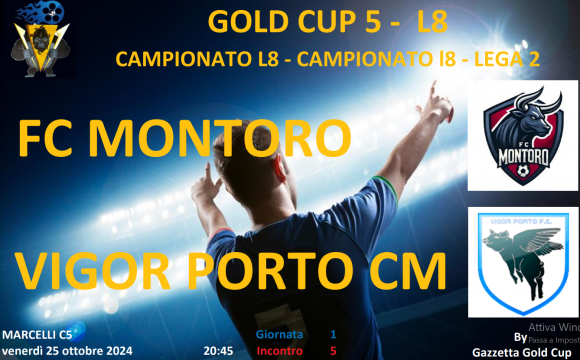 Gold Cup 5 Lega 2: Montoro, primi tre punti in cascina