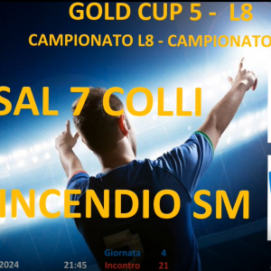 Gold Cup 5 Lega 1: Futsal 7 Colli ed Antincendio SM, un pari per muovere la classifica