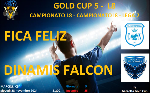 Gold Cup 5 Lega 2: La Dinamis Falconara ritorna a viaggiare!