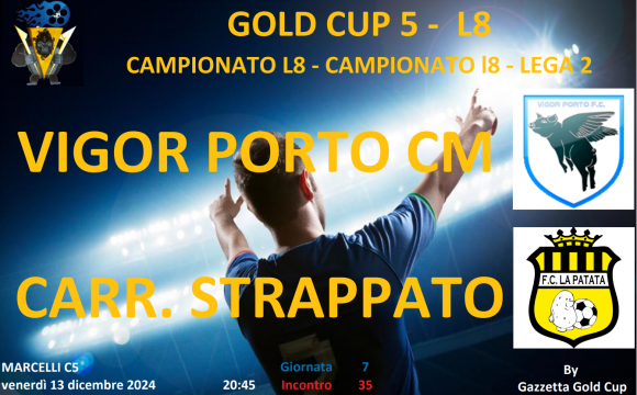 Gold Cup 5 Lega 2: Carrozzeria Strappato rimaneggiata e fermata dal Vigor Porto CM